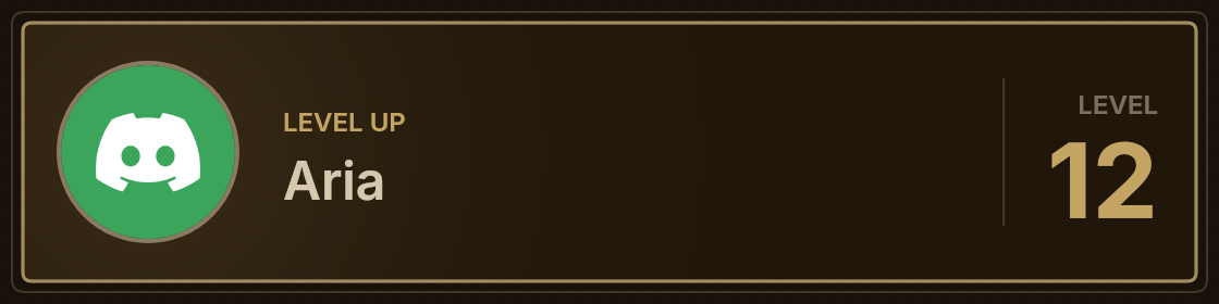 A level-up banner
